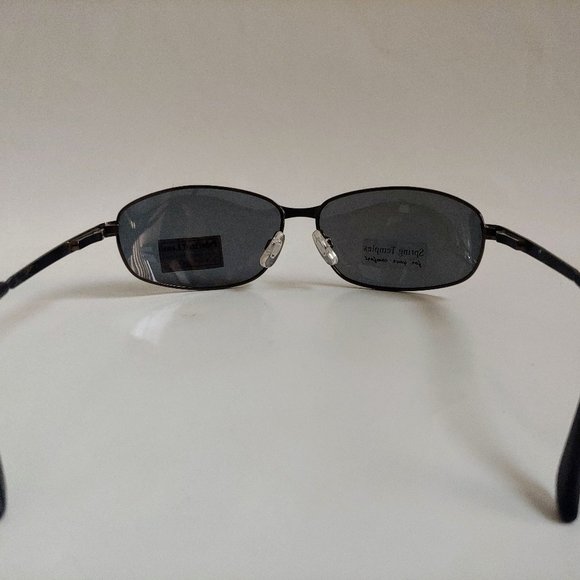 NWT Vintage 90's Large Rectangle Metal Sports Polarized Sunglass (Dark.Gunmetal) - Picture 3 of 4